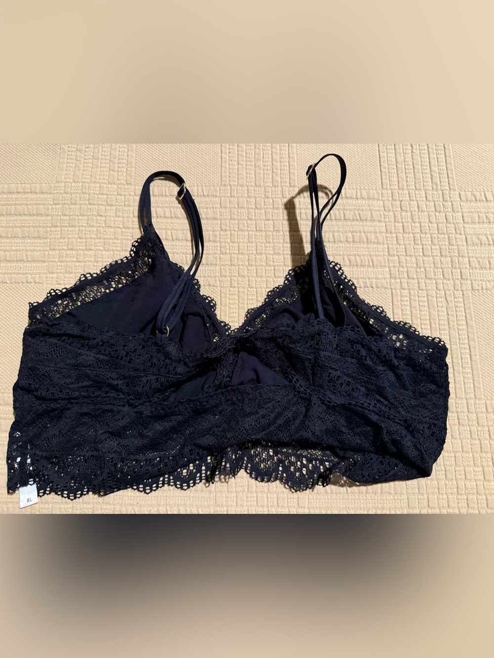 Soma Embraceable Black Lace Wireless Bralette Size XL NWOT